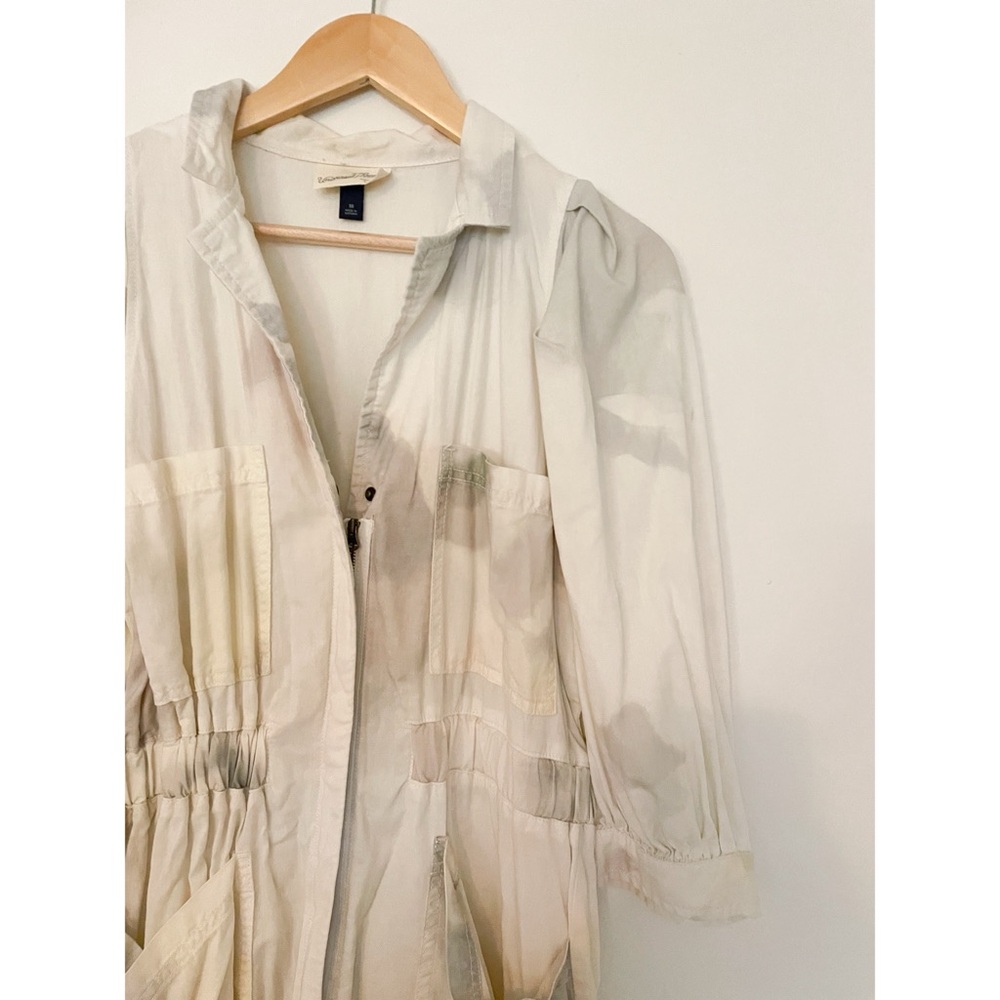 Women's Cream and Gray Dyed Jumpsuit